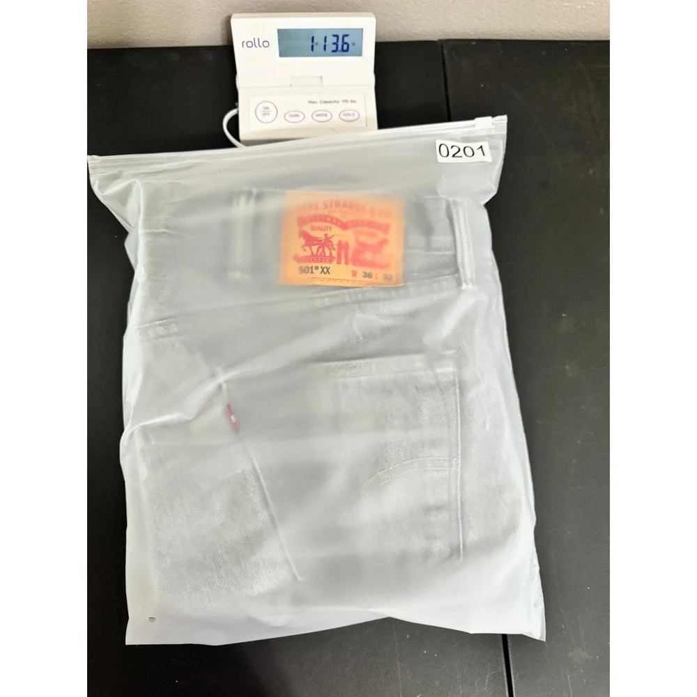 Levi's 501 XX Jeans 38x32 Gray Wash Button‎ Fly Straight Leg Vin